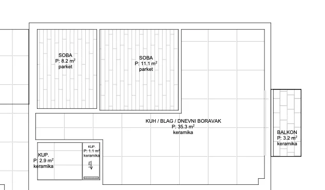 opatija privé, ekskluzivan trosoban stan 68 m², bazen, teretana - slika 23