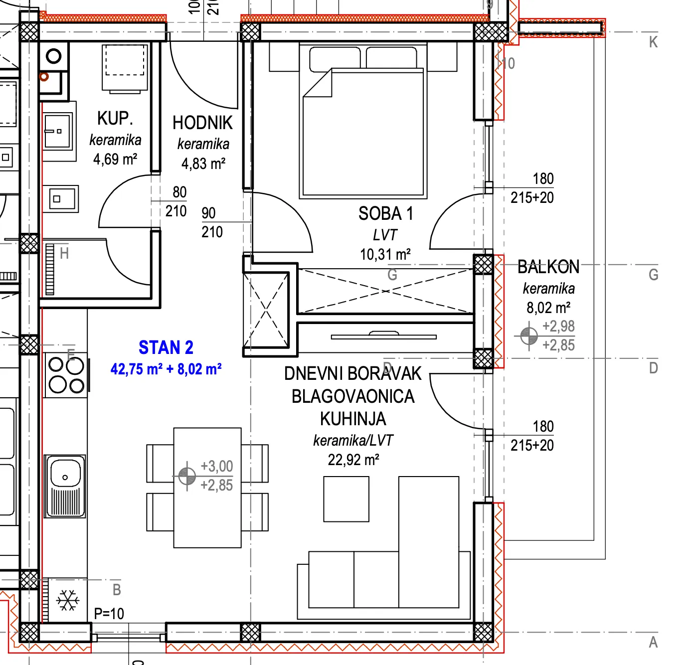 slavonski brod, šestinac, dvosoban stan 46,76 m² u modernoj novogradnji - slika 4