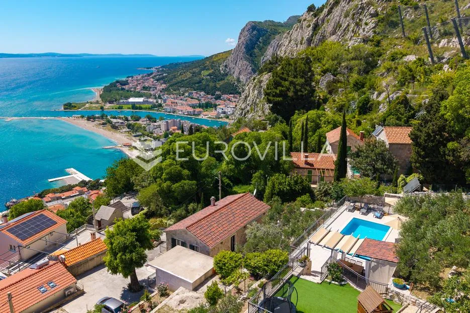 omiš, borak, kuća s bazenom i pogledom na more - slika 21