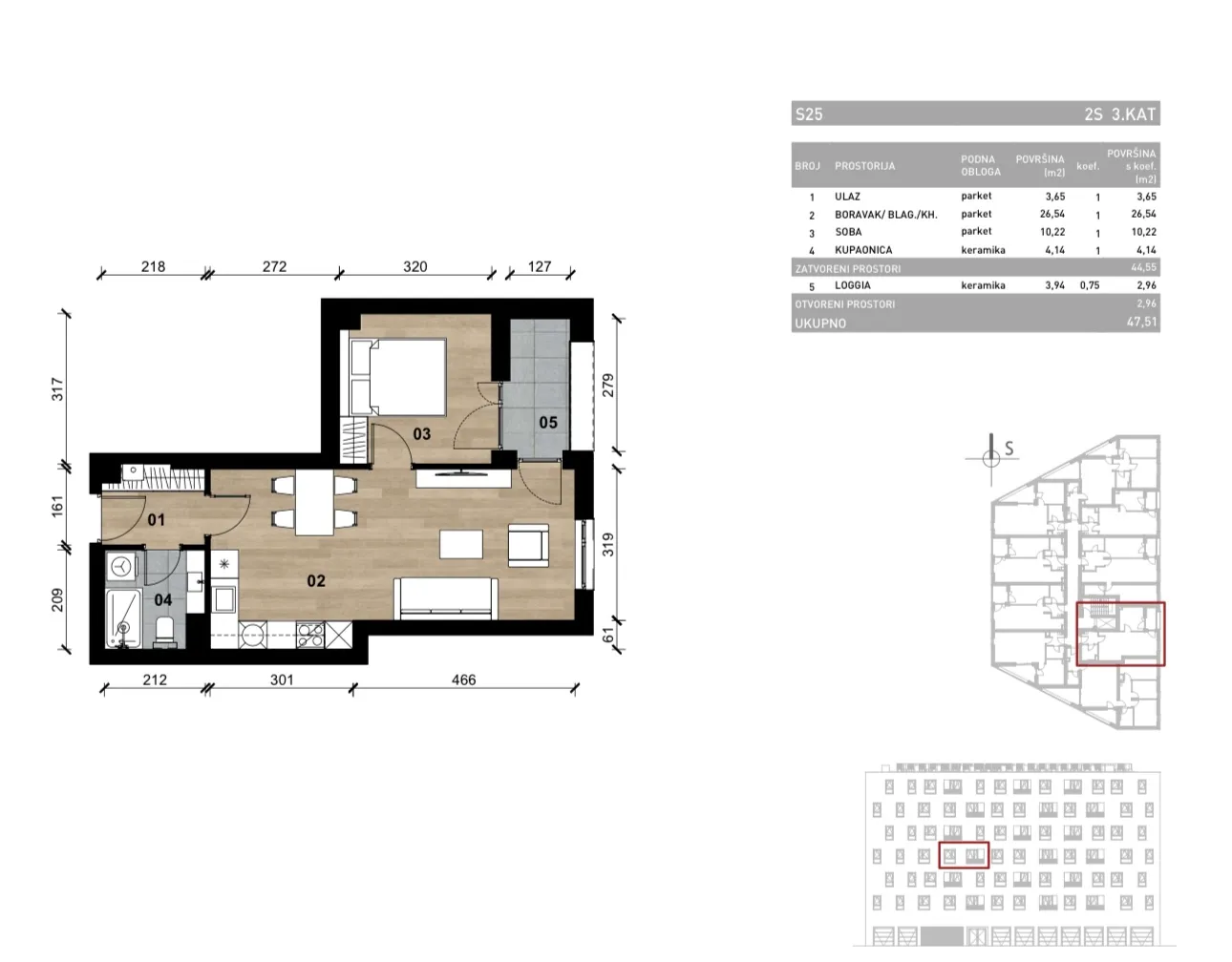 zagreb, vrapče, novogradnja, dvosoban stan na trećem katu s loggiom, 47,50 m² - slika 4