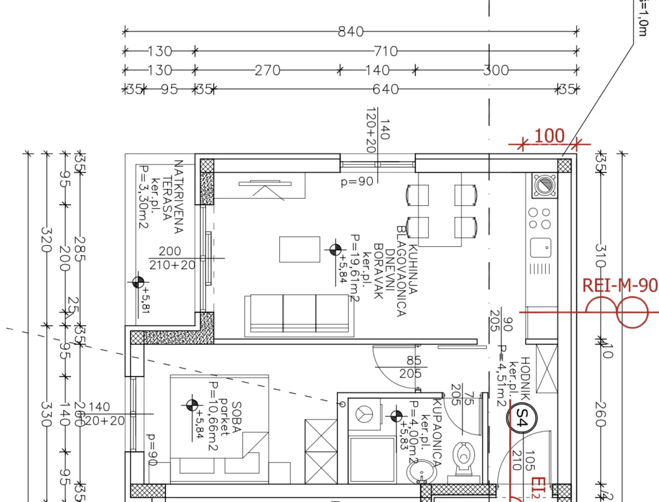 pula, valdebek, jednosoban stan na drugom katu 43,43 m2 - slika 2