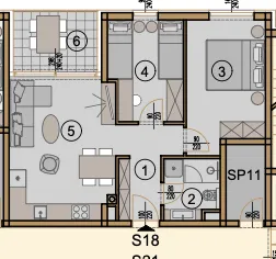 istra, pula, moderna stanogradnja u centru grada - stan na 2. katu nkp 56.79 m2 - slika 16