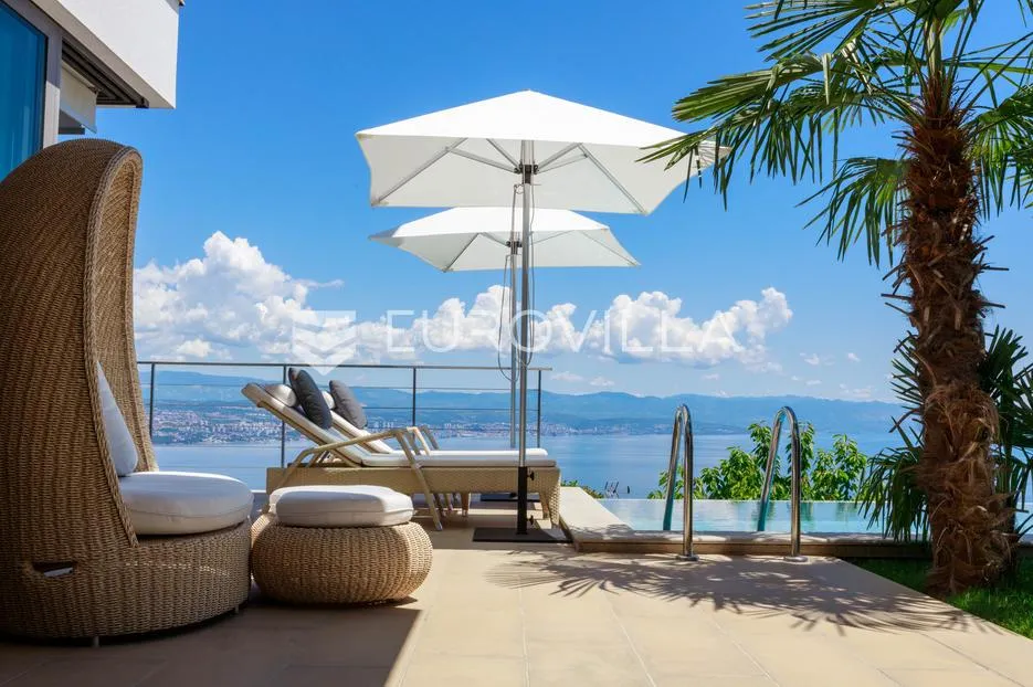 opatija, oprić, ekskluzivna vila 375 m² s panormaskim pogledom, bazenom i saunom - slika 6