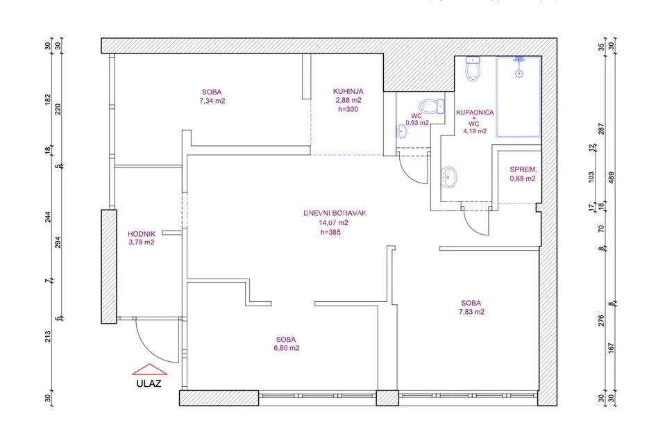 zagreb, gornja dubrava, poslovni prostor 55 m² - slika 1