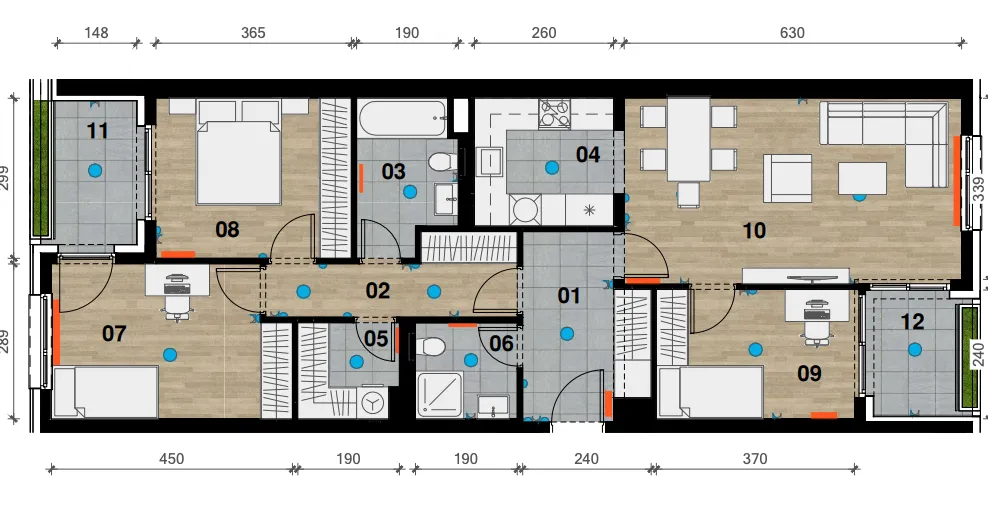 zagreb, črnomerec, vrhunska novogradnja, četverosoban stan površine 94 m² - slika 11