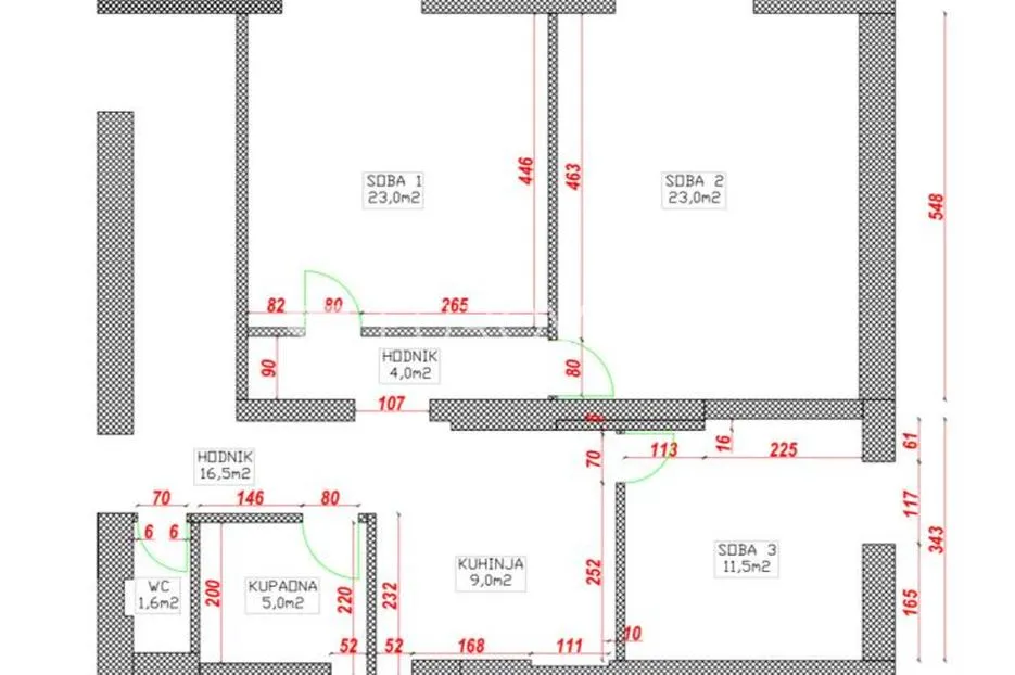 rijeka, vojak, adaptiran stan površine 97 m² s balkonom - slika 12