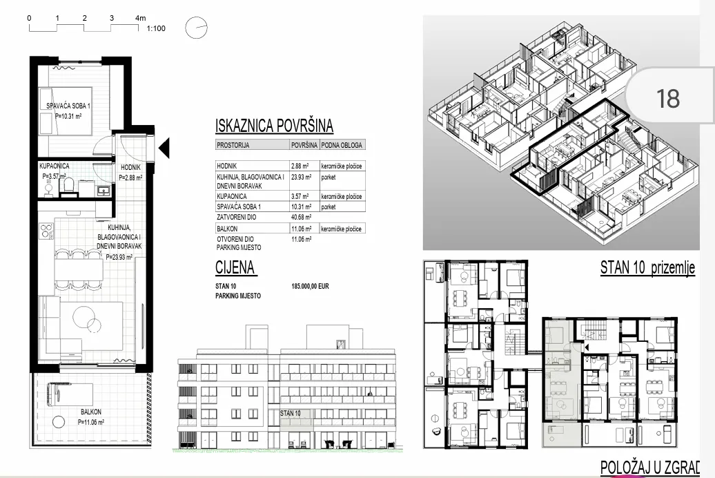 trogir, okrug gornji – apartman s10 na prvom katu neto korisne površine 46 m2 - slika 15