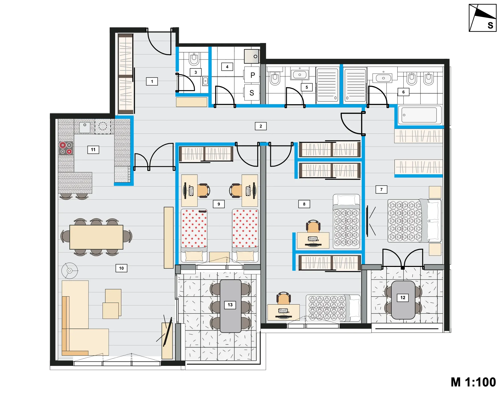 maksimir, hondlova četverosoban stan 134,60 m² novogradnja - slika 21