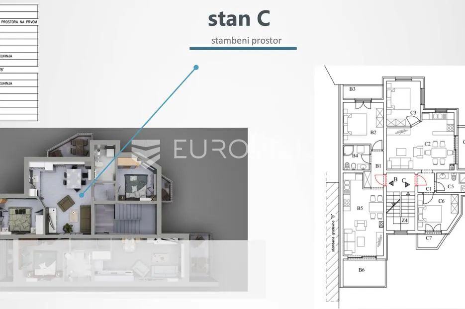 istra, štinjan, dvosoban stan 55 m² na prvom katu, novogradnja - slika 3