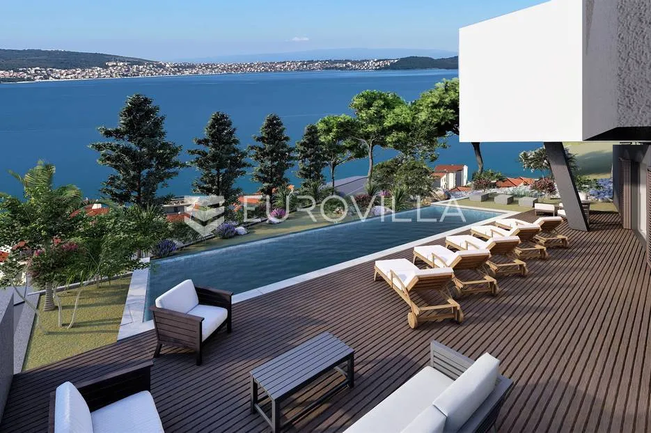 trogir okolica, moderna vila s bazenom i panoramskim pogledom - slika 6