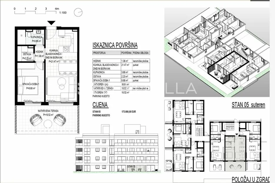 trogir, okrug gornji – apartman s5 u izgradnji neto korisne površine 46,80 m2 - slika 14