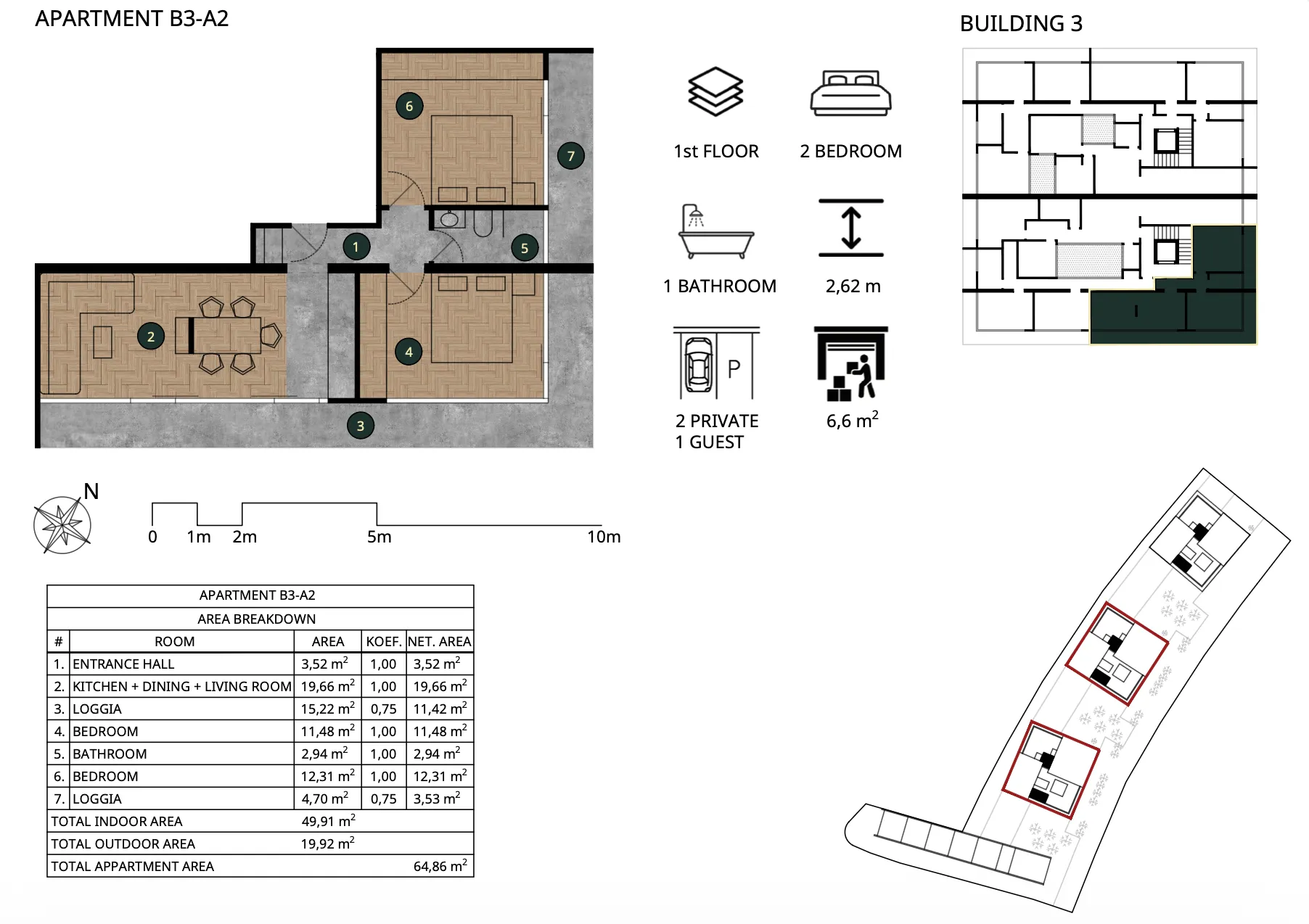 sveta nedelja meridian one, trosoban stan 65 m² - slika 28