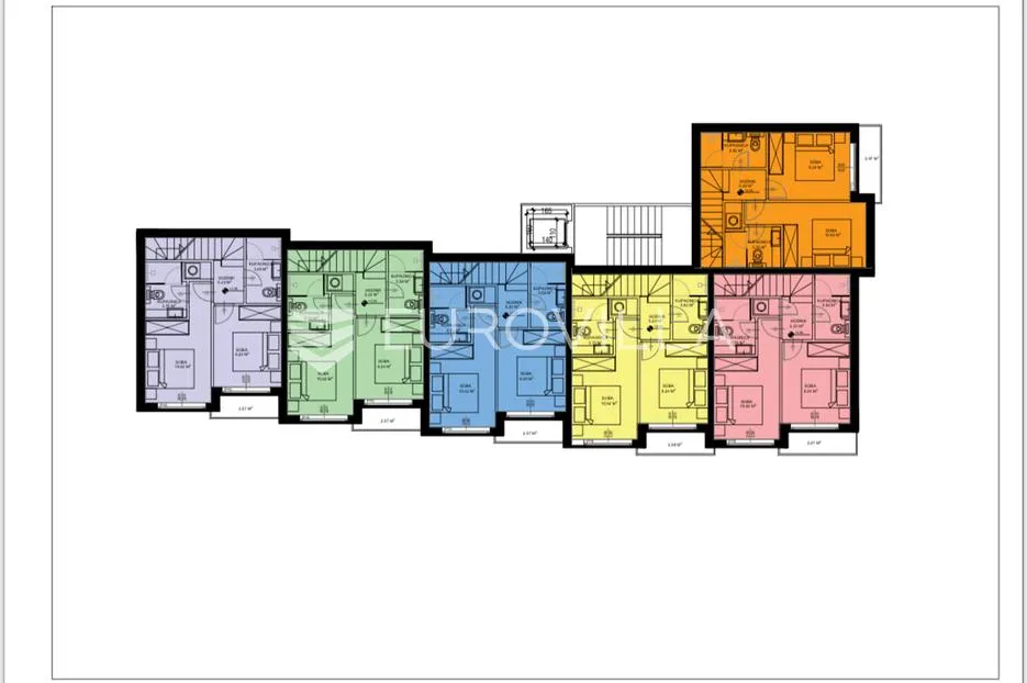 sveti petar na moru, biograd na moru, dvoetažni stan s1 površine od 72,55 m² s vrtom od 44 m² - slika 10