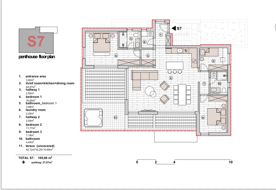 primošten, penthouse na 3. katu novogradnje s pogledom na more - slika 26