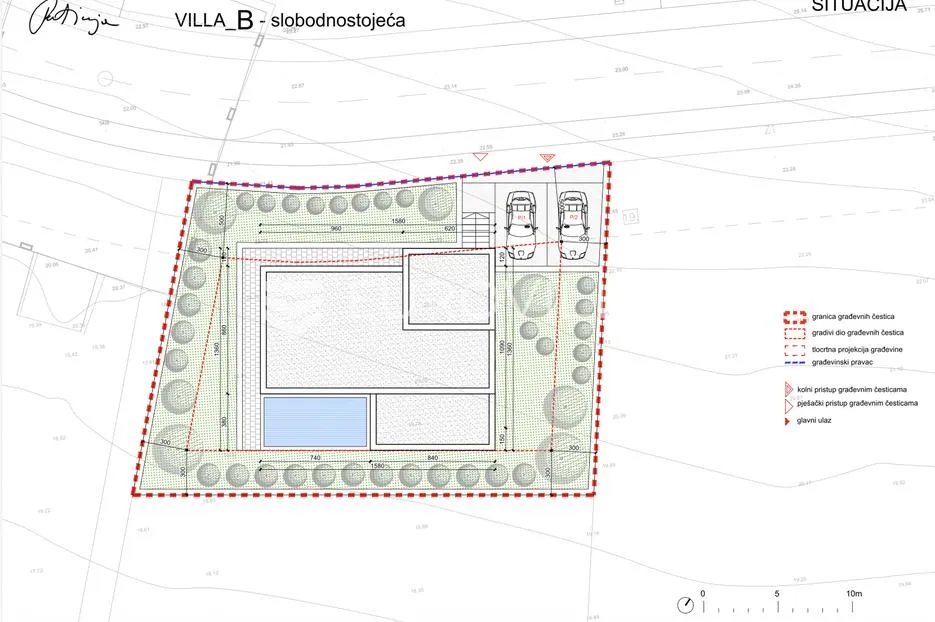 karlobag, cesarica, građevinsko zemljište s projektom, 628 m² - slika 17