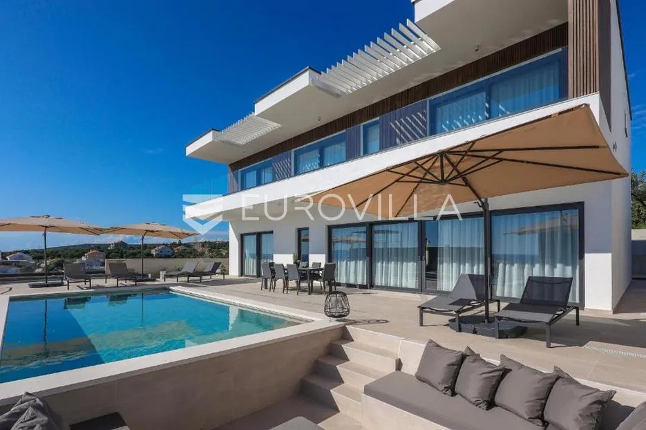 lun, jakišnica pag luksuzna vila s grijanim bazenom, 4 en, suite sobe i wellnessom, 90 m do mora - slika 3