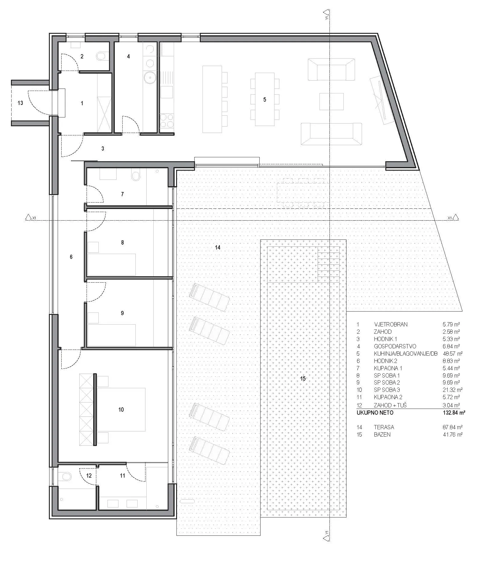 istra, žminj, kvalitetna nova prizemna kuća na mirnoj lokaciji s bazenom 42 m², 145 m² - slika 21