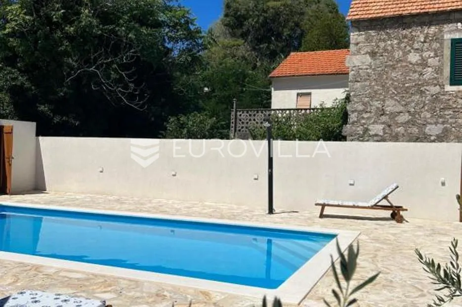 hvar, vrbanj, autohtona kamena kuća s bazenom - slika 21