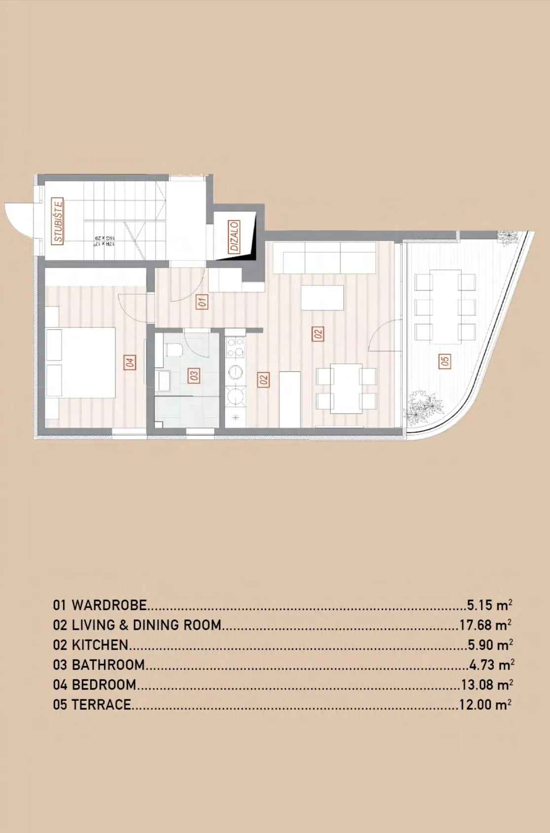 opatija, volosko, luksuzan dvosoban stan 58,54 m², pogled na more - slika 6