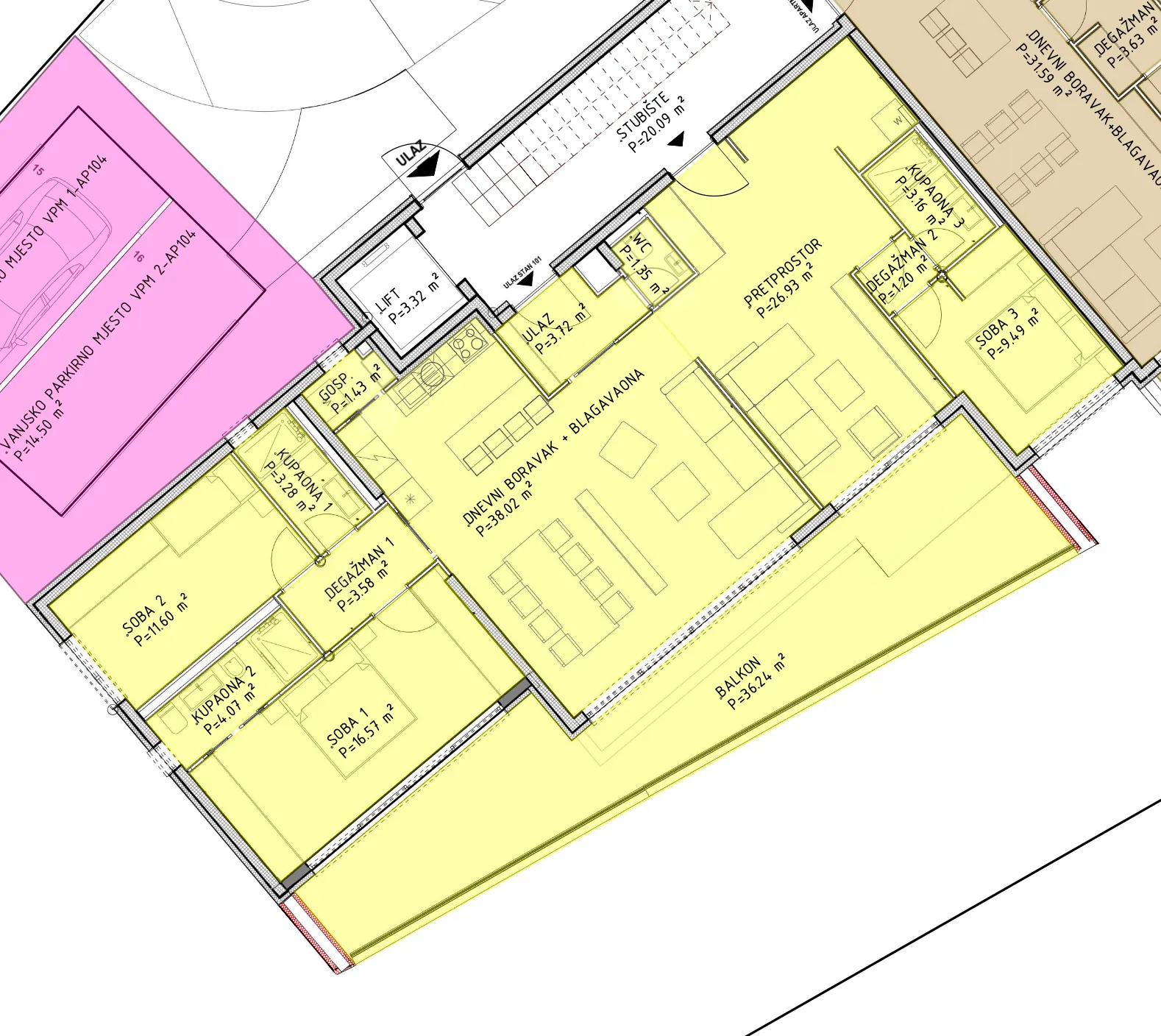 opatija, centar, luksuzan stan nkp 164 m², novogradnja - slika 15