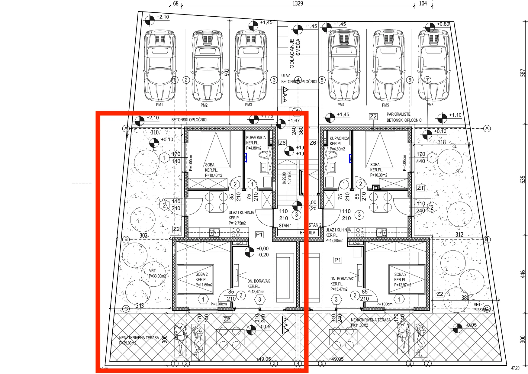 primošten, apartman s vrtom i pogledom na more, 66,62 m² - slika 7