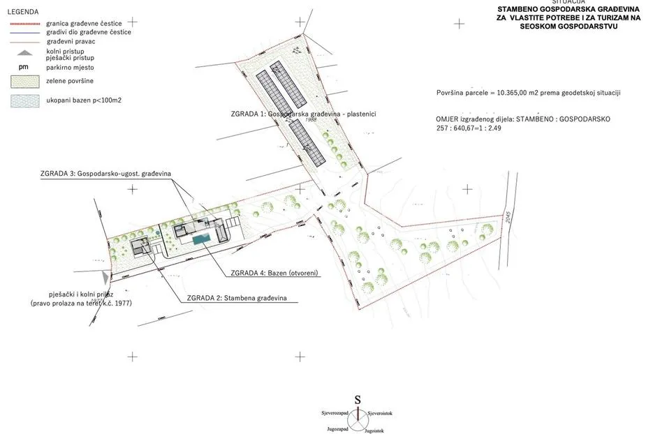 istra, kranjčići, građevinsko zemljište 10353m2 s projektom za gospodarsku građevinu - slika 6