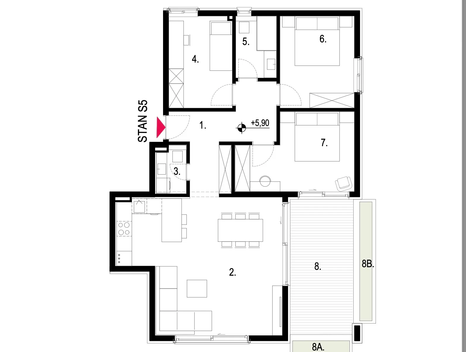 kaštel stari, luksuzan stan 102 m² zgrada s liftom, garažom i pogledom na more - slika 12