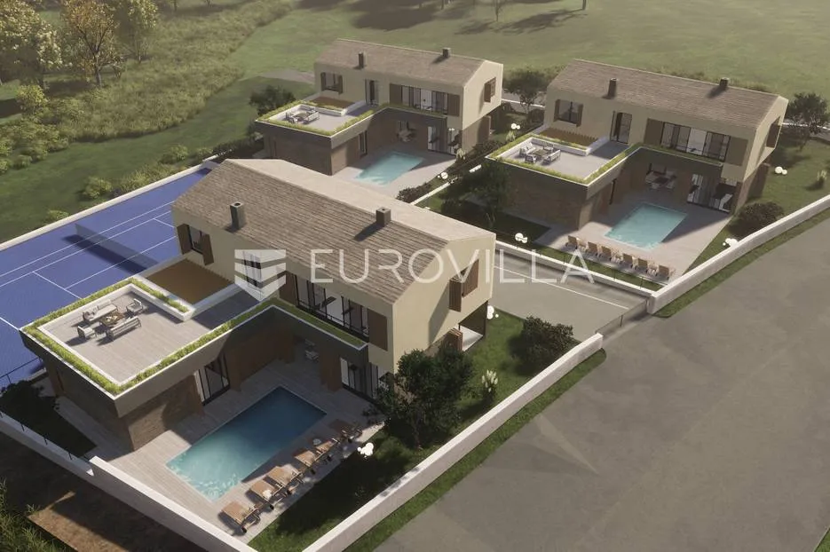 istra, gračišće, novogradnja, ekskluzivna vila nkp 390 m2 s 2 bazena - slika 3