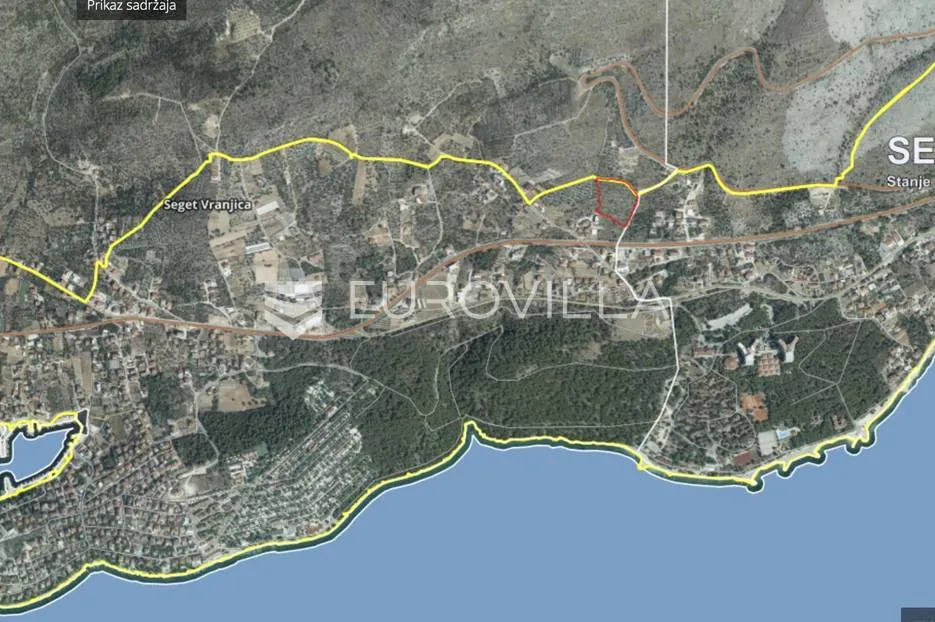 split okolica- trogir- seget, građevinsko zemljište 10.164m2 600m od mora - slika 6