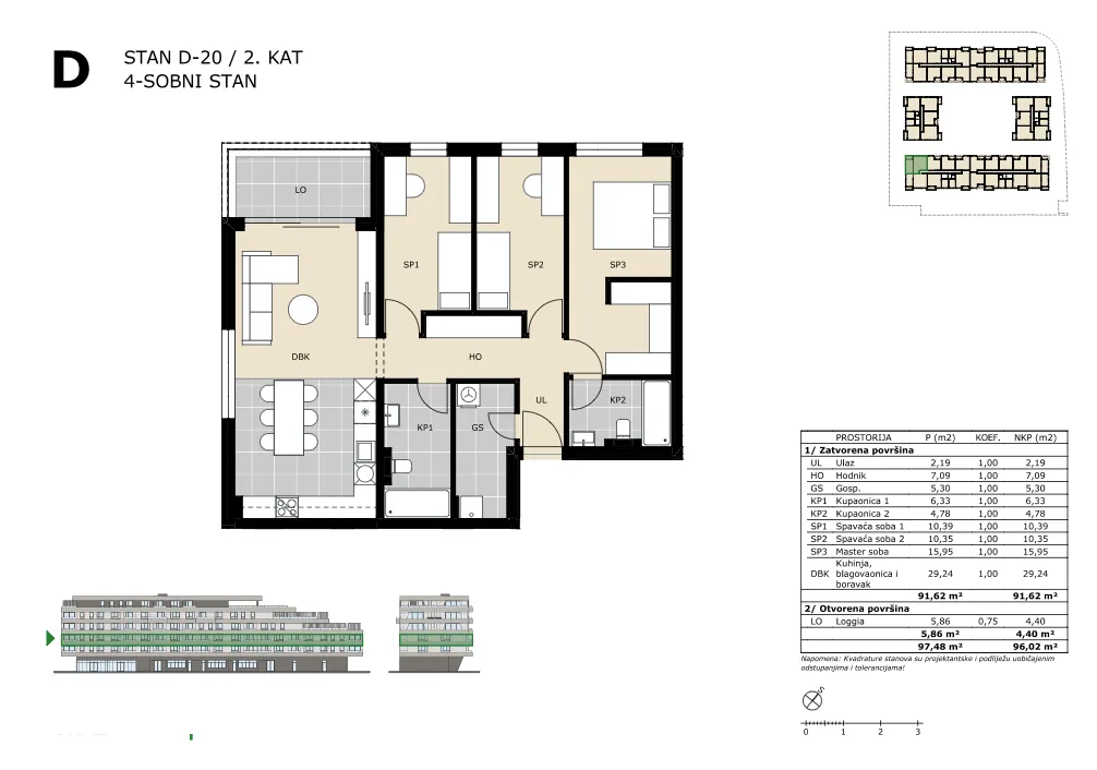 velika gorica, trosoban stan neto površine 75,60 m² novogradnja - slika 5