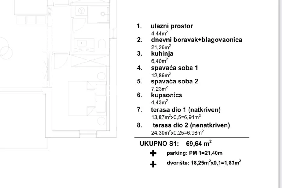 primošten, dvosobni stan u prizemlju novogradnje s pogledom na more i vrtom - slika 17