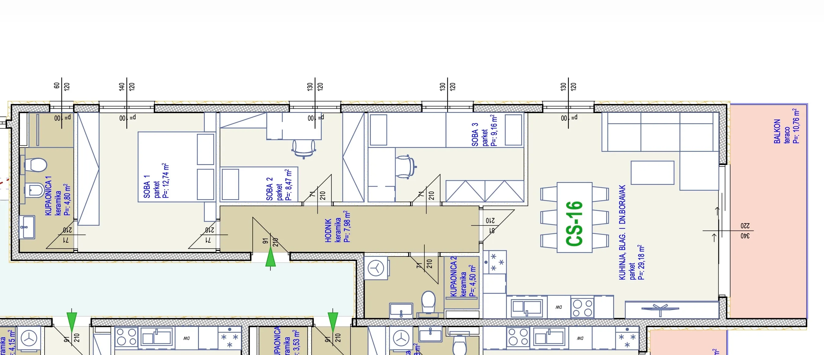 trogir, seget donji stan 87,6 m² s pogledom na more, novogradnja s garažom i liftom - slika 8
