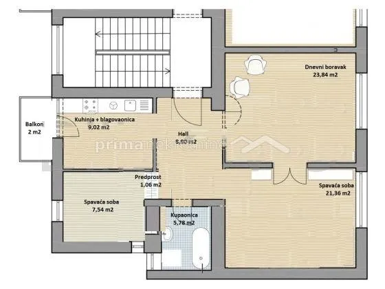 zagreb, britanski trg, prekrasan trosoban stan 84 m2 + gm - slika 8