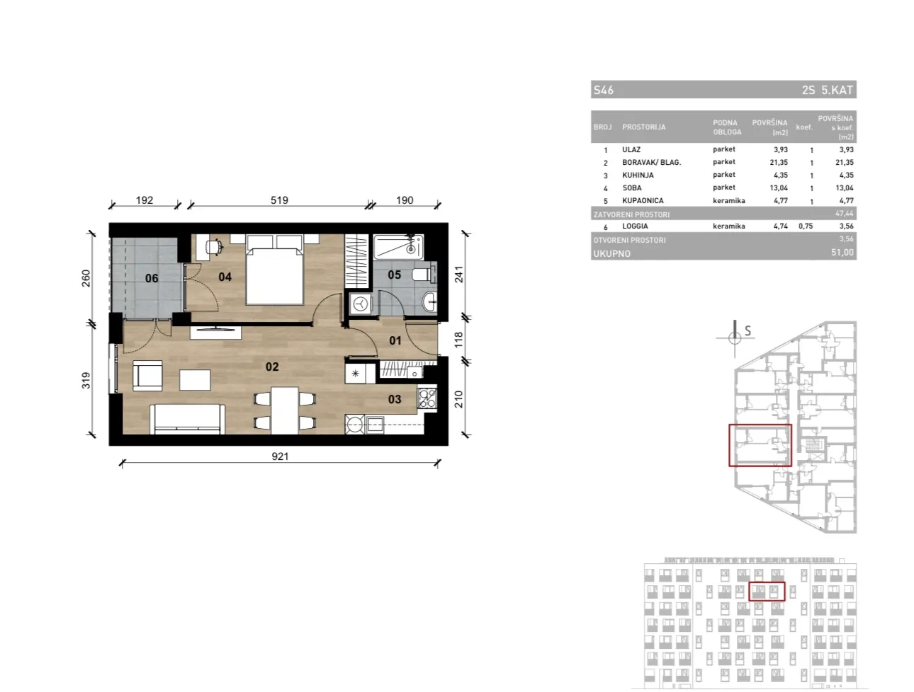 zagreb, vrapče, novogradnja, dvosoban stan na petom katu s loggiom, 51 m² - slika 4