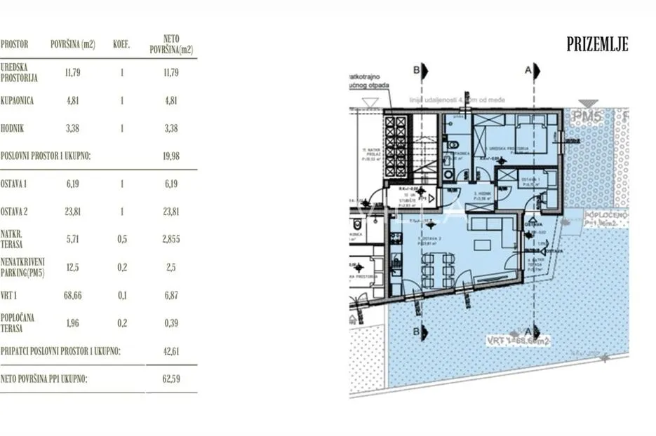 kaštel stari, apartman 55,7 m² na prizemlju s vrtom i parkirnim mjestom - slika 9