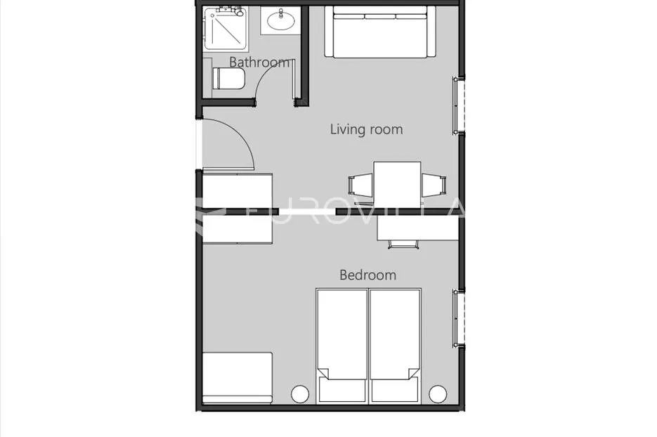 crikvenica, ekskluzivna novogradnja, jednosoban stan 29 m² a27, blizina mora, wellnes, restoran - slika 10