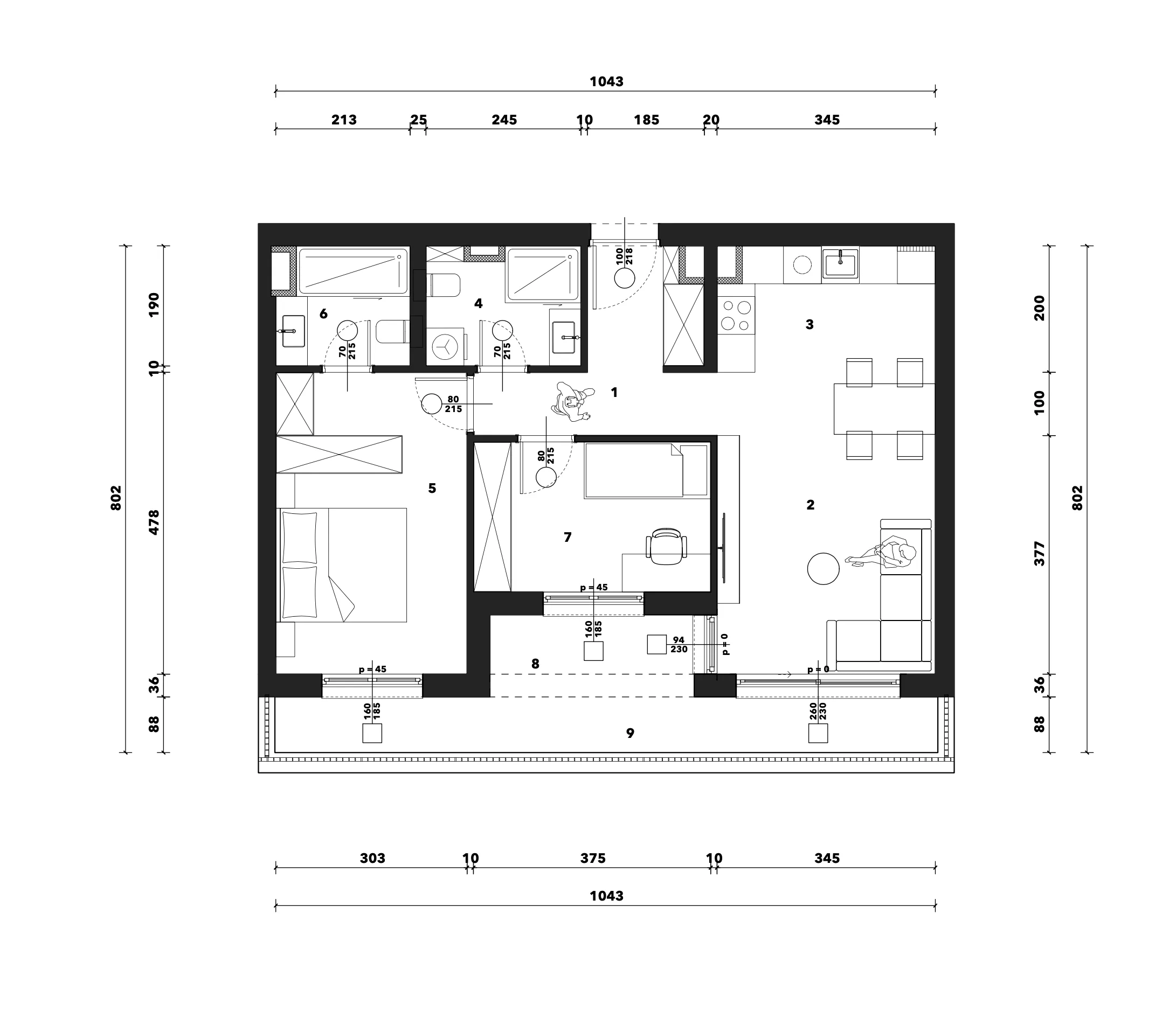 zagreb, črnomerec, kuniščak, atraktivan trosoban stan u novogradnji, 67 m² - slika 9