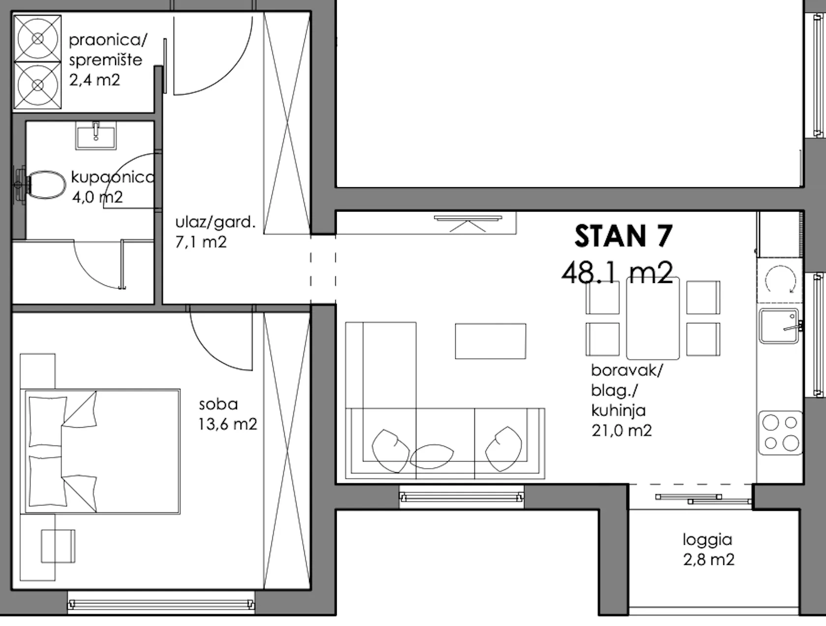 zagreb, trnava, dvosoban stan u vrhunskoj novogradnji, 50 m² - slika 13