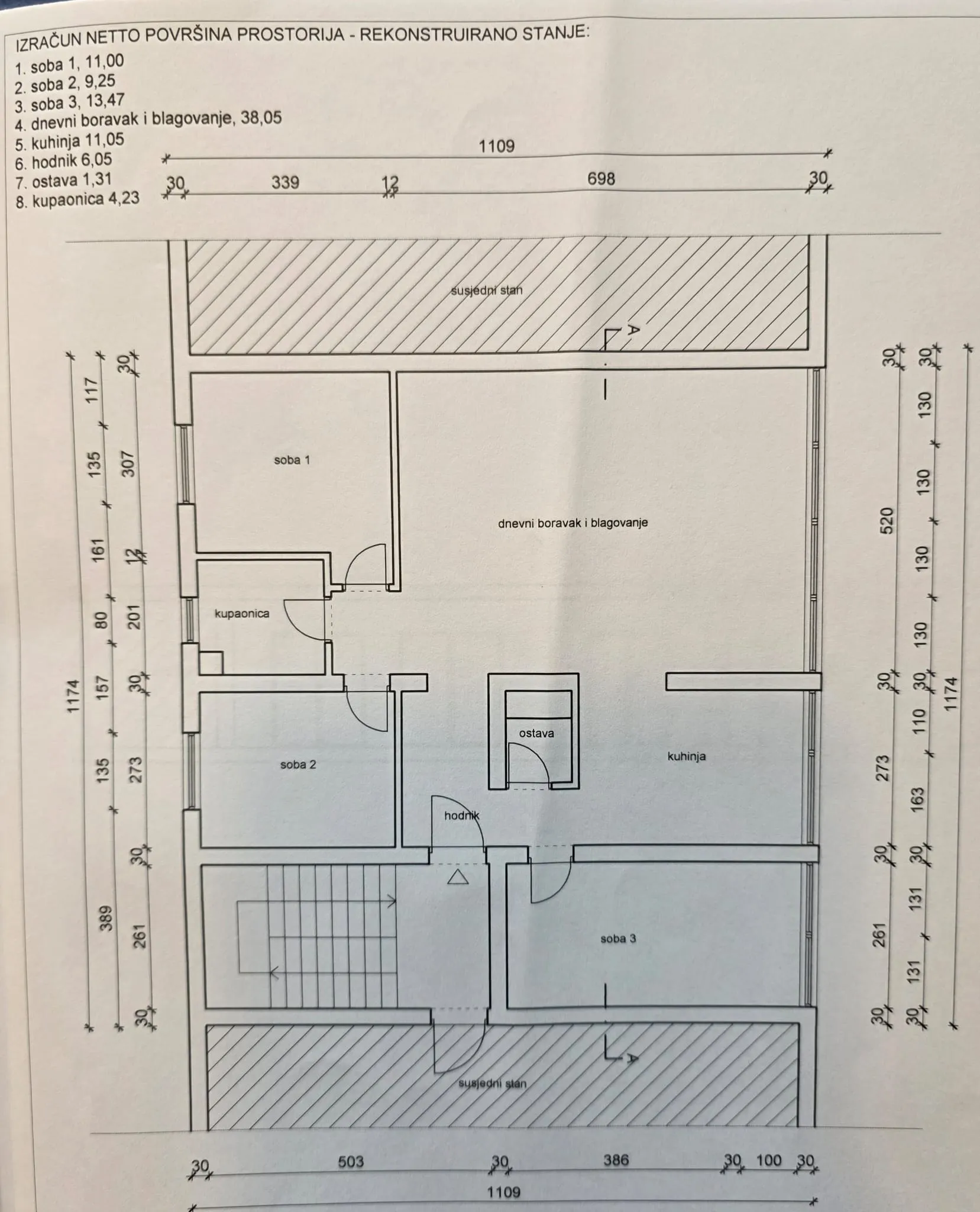 dugo selo, namješteni četverosobni stan, 97 m² - slika 10