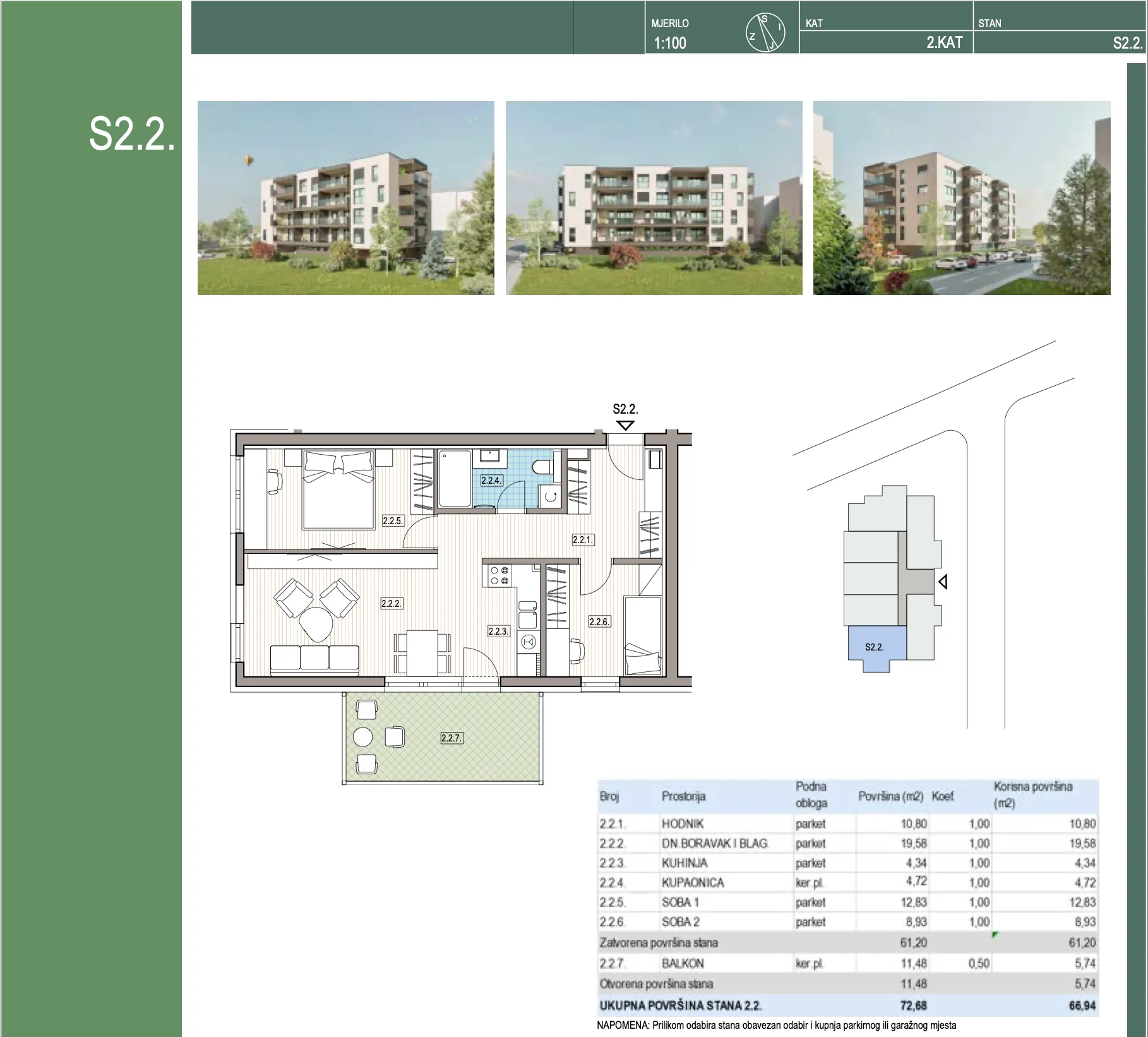 krapinske toplice, trosoban stan 67 m² na 2. katu novogradnja - slika 8