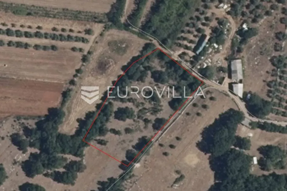 marčana, peruški, 850 m² građevinskog i 3726 m² poljoprivrednog zemljišta s pogledom na more - slika 2