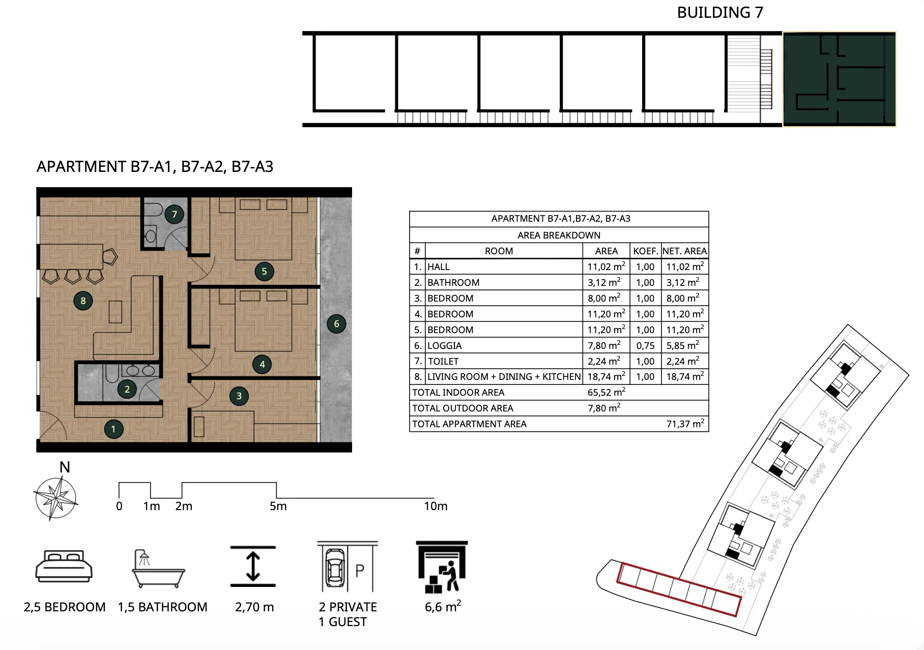sveta nedelja meridian one, trosoban stan 71 m² - slika 28