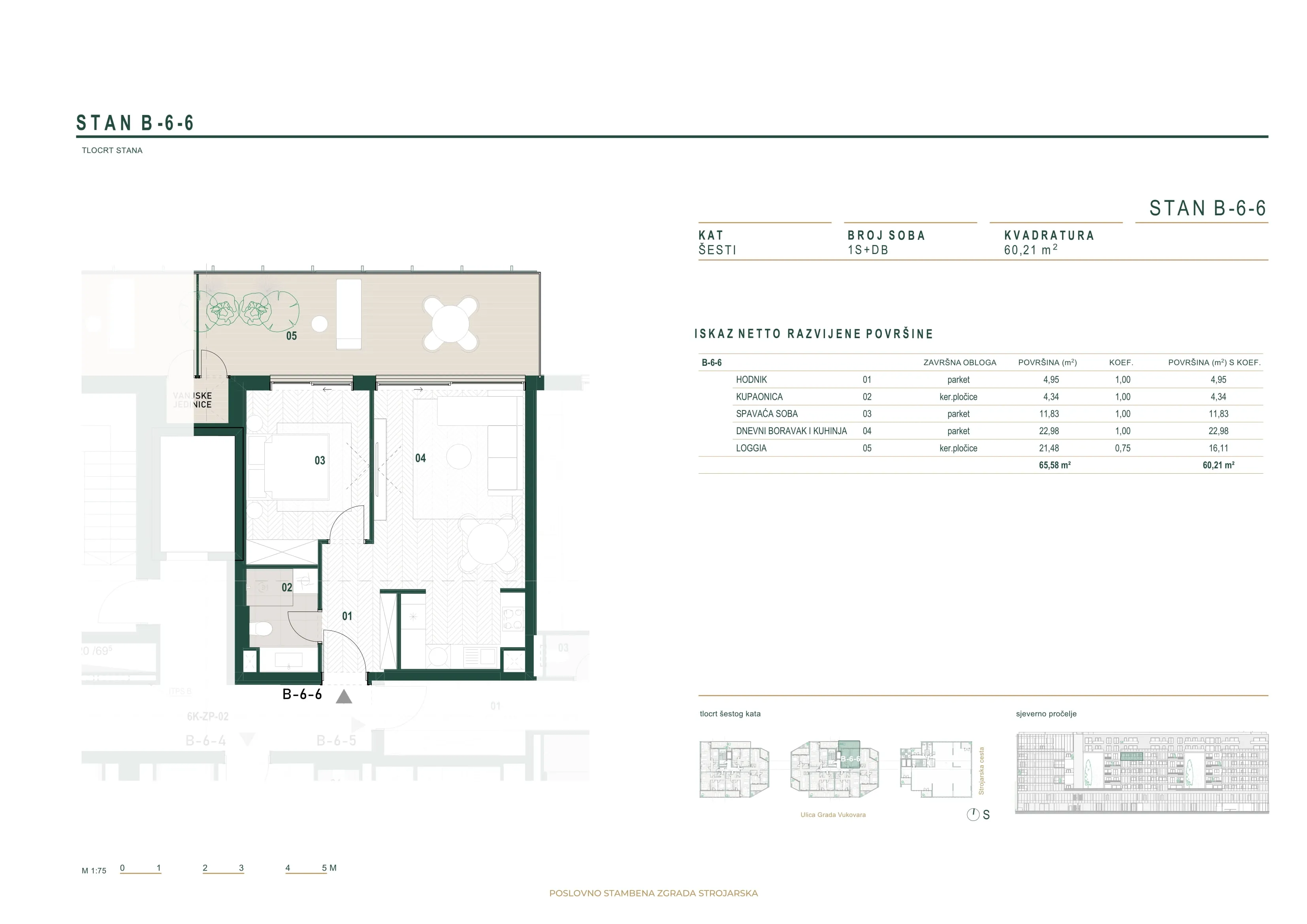 zagreb, strojarska, vukovarska, avenue v, ekskluzivan projekt, dvosoban stan 60,21 m² - slika 21