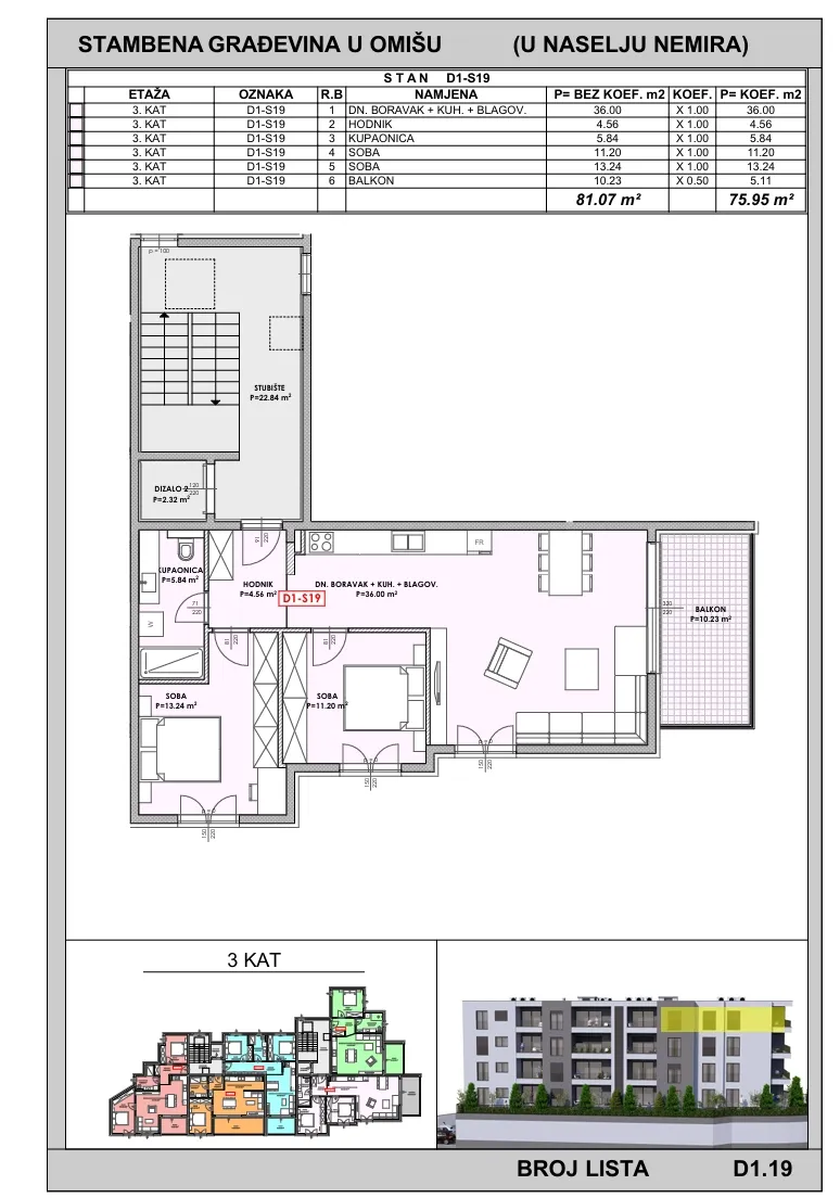 omiška rivijera, dvosoban stan s balkonom i panoramskim pogledom na more, 75.95 m² - slika 13