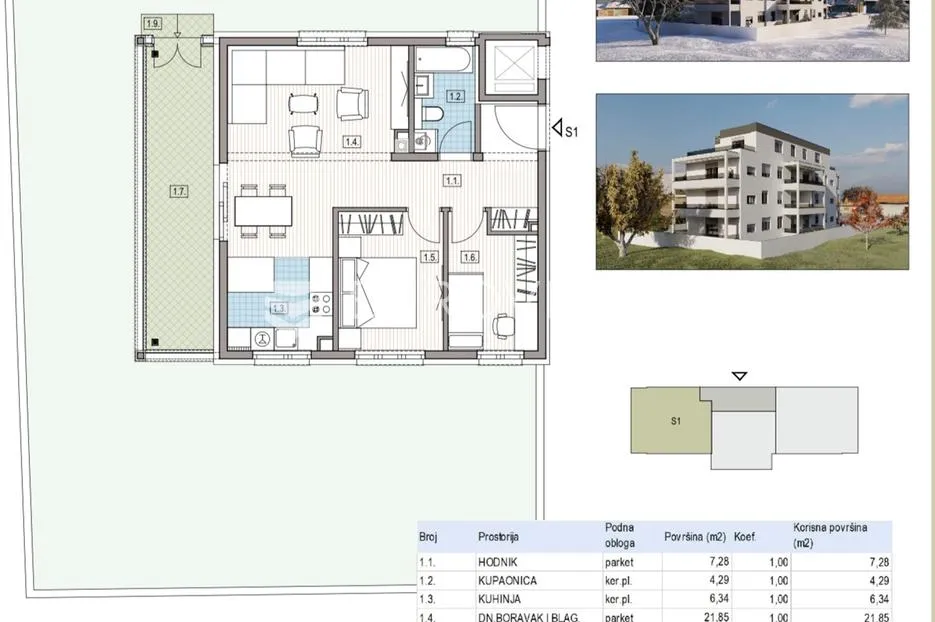 sesvete, kobiljak, luksuzna novogradnja, četverosoban stan 85 m² - slika 3