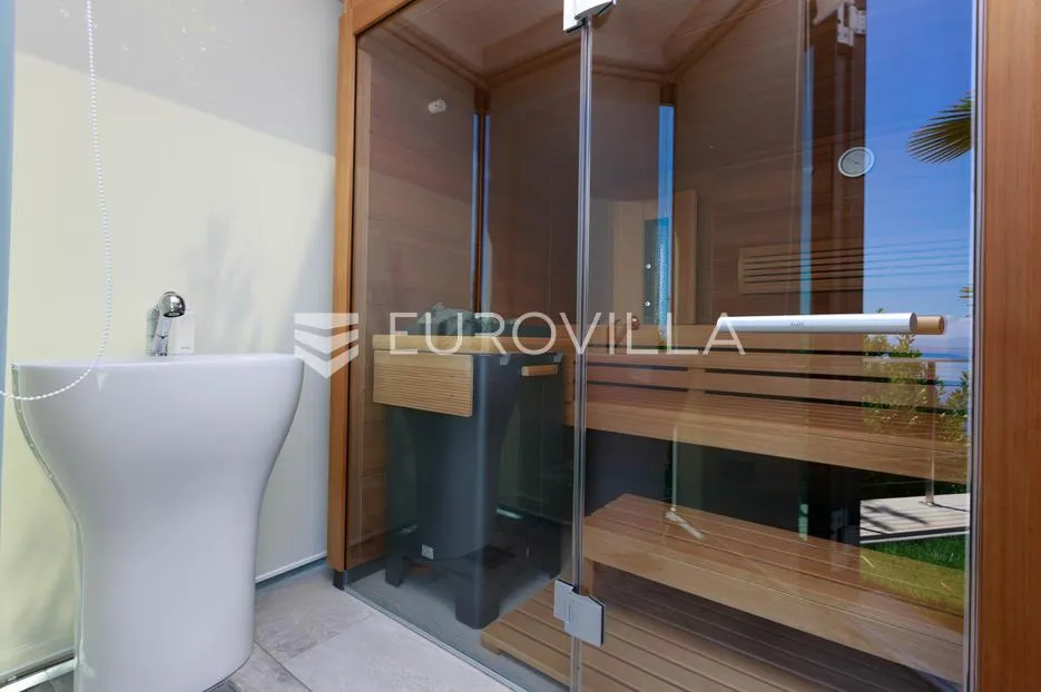 opatija, oprić, ekskluzivna vila 375 m² s panormaskim pogledom, bazenom i saunom - slika 11