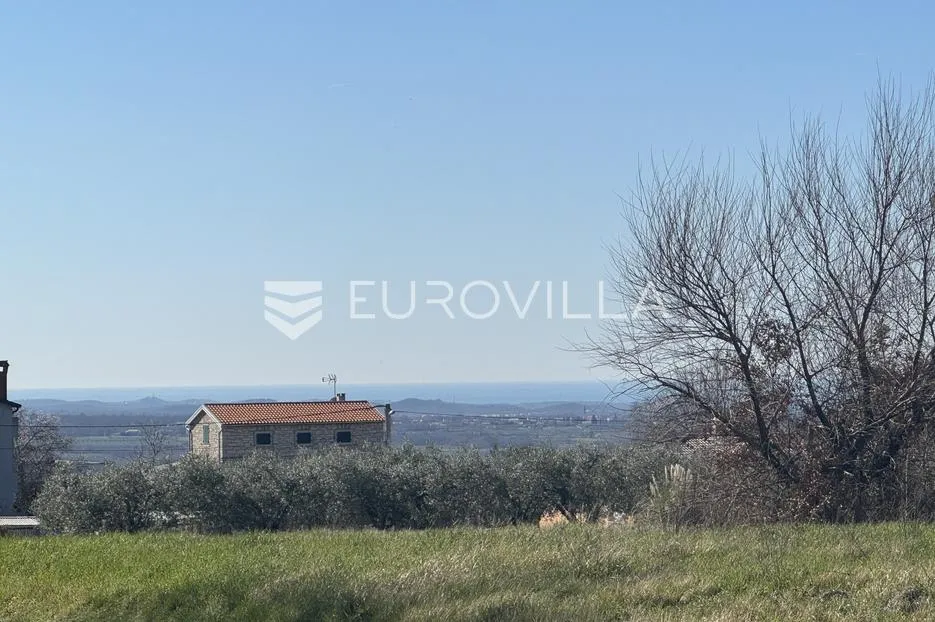 Istra, Poreč okolica, građevinsko zemljište 1113 m² s pogledom na more - Kaštelir, Kaštelir - Labinci
