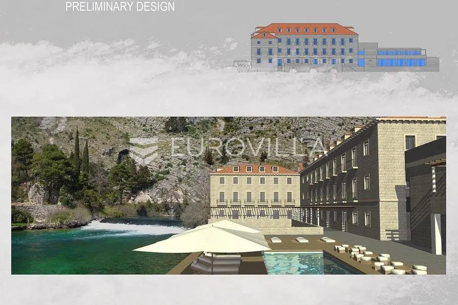 dubrovnik okolica, komolac, postojeći objekt sa projektom za hotel - slika 4