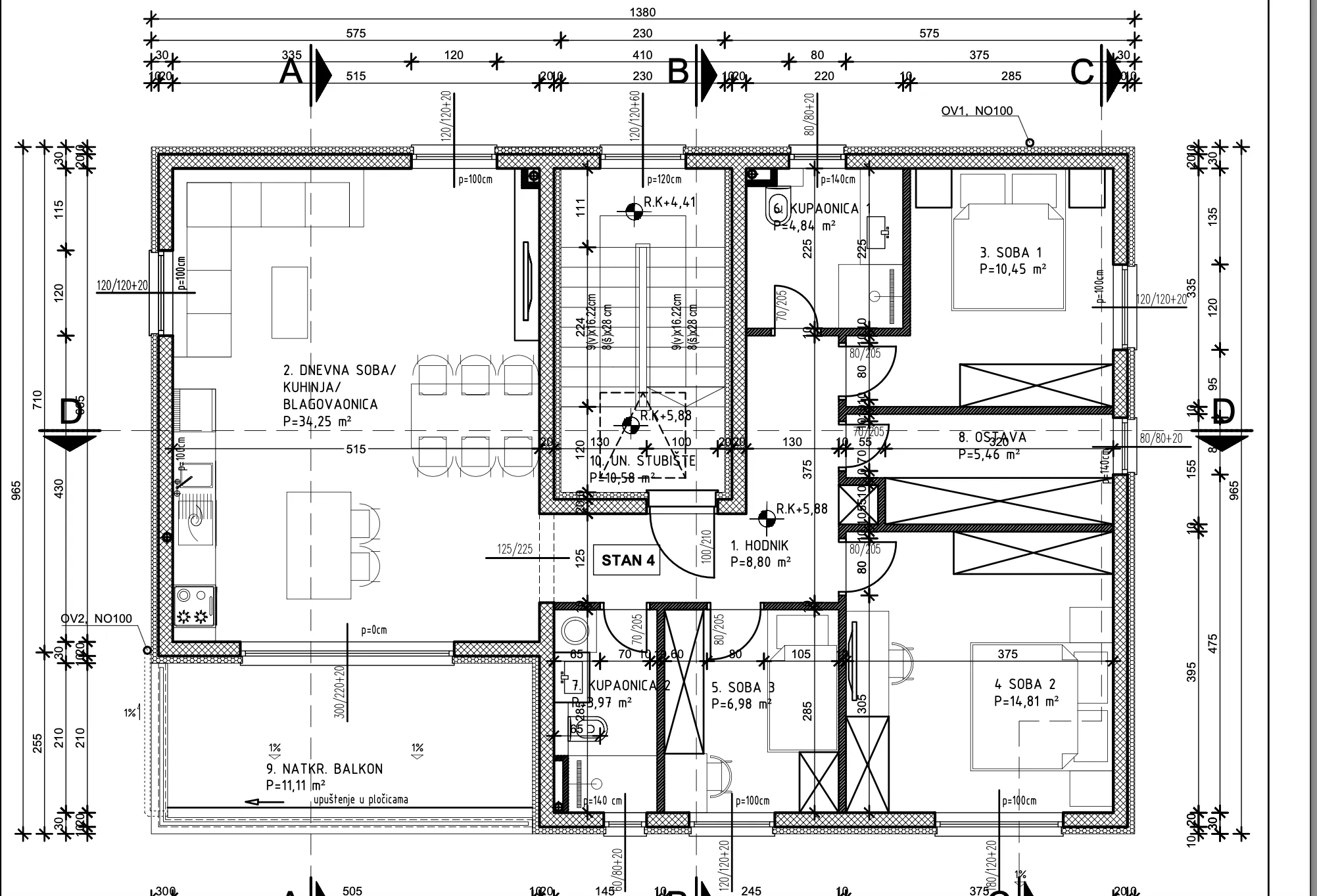 kaštela, trosoban stan, 100,7 m², dva parkirna mjesta - slika 6