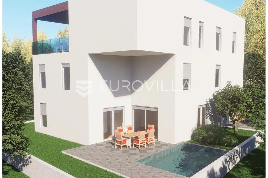 Vodice, NOVOGRADNJA, moderan dvosoban stan s bazenom, 90,13 m²